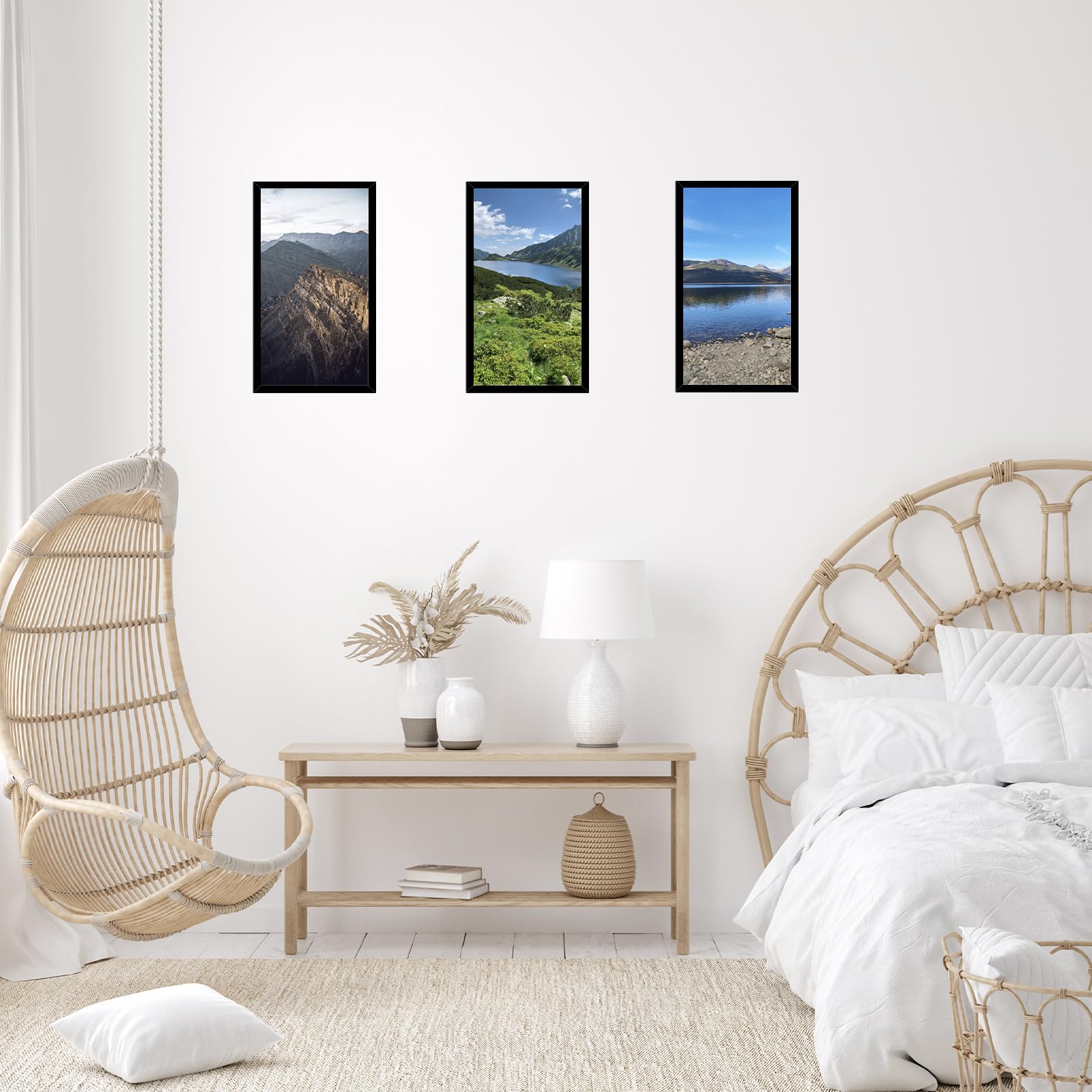 Amazon.co.jp: JCJMY 12x24インチ 写真フレーム 3枚セット ブラック
